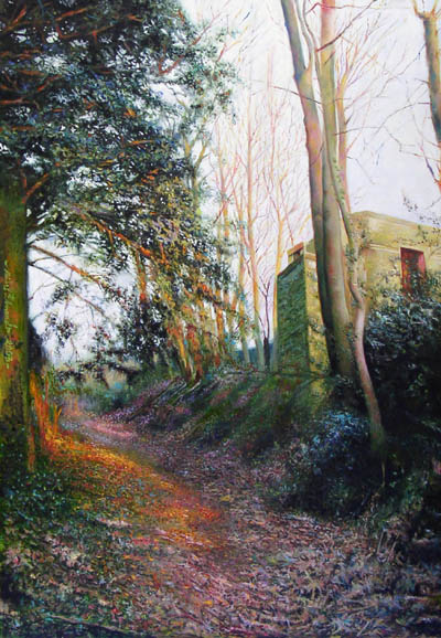 The Michaud's way - Gilles Esnault- 2003 - Oil on pannel - 51x75cm