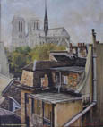 1988 - Notre Dame à l'Utrillo / 50x61cm